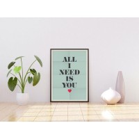 Плакат "34;Просто Постер "34; All I Need 90x120 в подарочном тубусе 960335778761