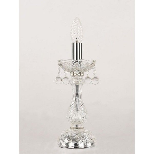 Лампа настольная Bohemia Ivele Crystal 108L.1-27.Ni E14 цвет серебряный