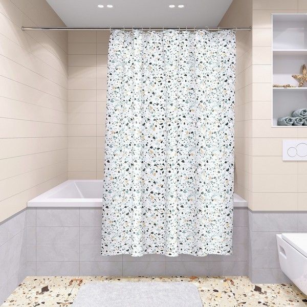 Шторка для ванной комнаты Lemer Terrazzo 180x200 см полиэстер цвет разноцветный