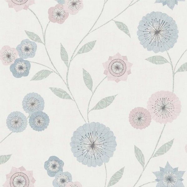 Обои флизелиновые Collection For Walls Northern Feelings розовые 0.53 м 202901
