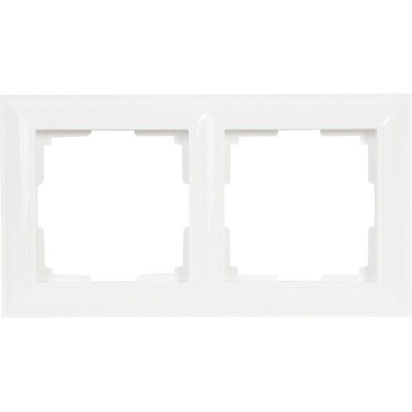 Рамка для розеток и выключателей Werkel Fiore 2 поста, цвет белый