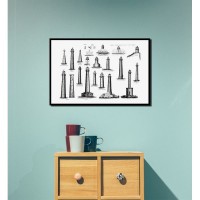 Плакат "34;Просто Постер "34; Разновидности маяков 90x120 в подарочном тубусе 544096783861