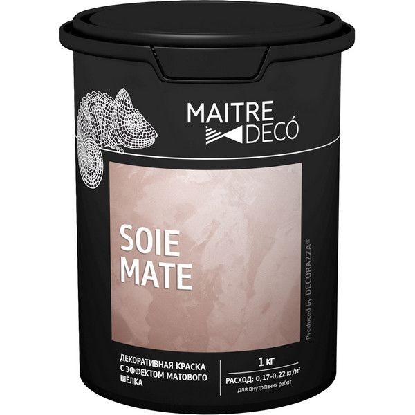 Краска декоративная Maitre Deco «Soie Mate» эффект матового шелка 1 кг