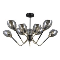 Люстра потолочная Seven Fires Rodengo SF4008/10C-BK-AB E14 10 ламп 30 м²