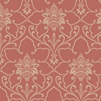 Обои бумажные York Wallcoverings Silver Leaf красные PM9223 0.68 м