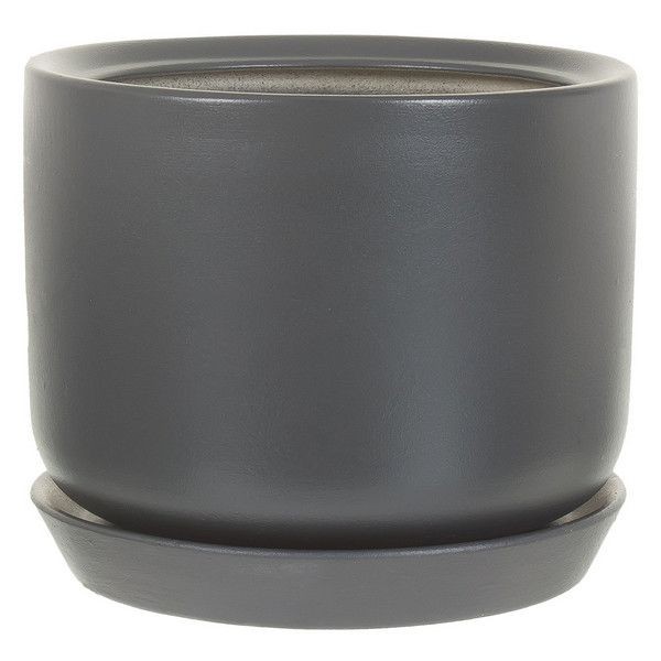 Горшок цветочный Орфей o19 h19 см v3 л керамика тёмно-серый