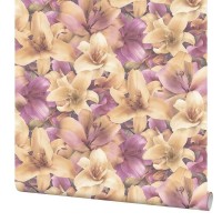 Обои флизелиновые Lilium фиолетовые 1.06 м PP71461-35