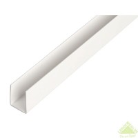 U-Профиль ПВХ 21x10x1x1000 мм, цвет белый