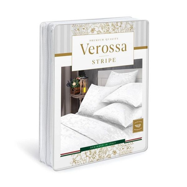 Комплект постельного белья Verossa Stripe Кружевная сказка семейный 212692
