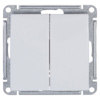 Выключатель встраиваемый Schneider Electric W59 2 клавиши, цвет белый