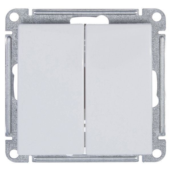 Выключатель встраиваемый Schneider Electric W59 2 клавиши, цвет белый