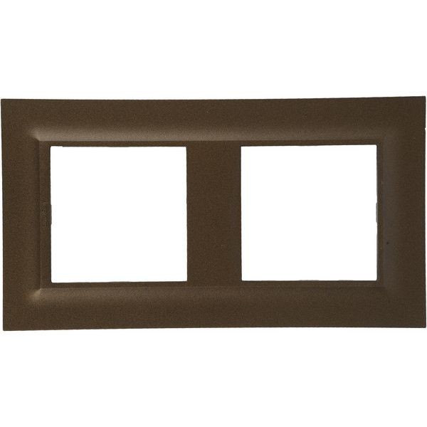 Рамка для розеток и выключателей Legrand Structura 2 поста, цвет бронза