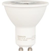 Лампа светодиодная Osram GU10 5 Вт спот прозрачная 370 лм, нейтральный белый свет