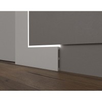 Плинтус настенный полистирол ударопрочный DD709 белый 100x13x2000 мм