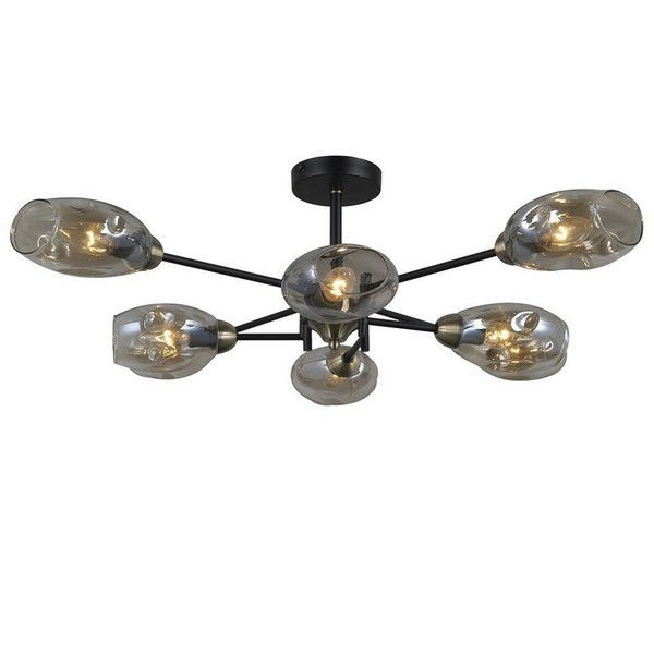Люстра потолочная Seven Fires Tiene SF4023/8C-BK-AB E14 8 ламп 24 м²