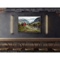 Постер в раме ПростоПостер Красный дом 786170091193, 40х50 см