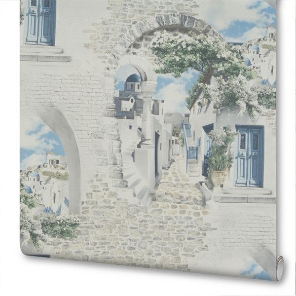 Обои флизелиновые Мир Santorini белые 1.06 м 45-215-02