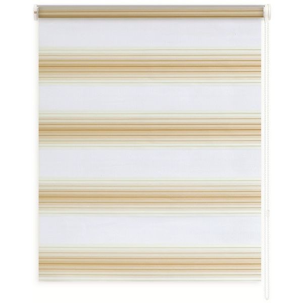 Штора рулонная день-ночь Miamoza Palermo 70x160 см бежевая