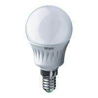 Лампа Светодиодная (Led) G45 Шар 07W 2700 К E27, Матов,, Тепл, Свет (10/100) "34;Navigator "34; 94 467