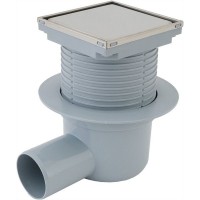 Трап для душа Ани пласт мокрый затвор горизонтальный слив 100x100 мм полипропилен