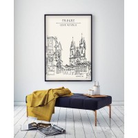 Плакат "34;Просто Постер "34; Прага 90x120 в подарочном тубусе 642975037421